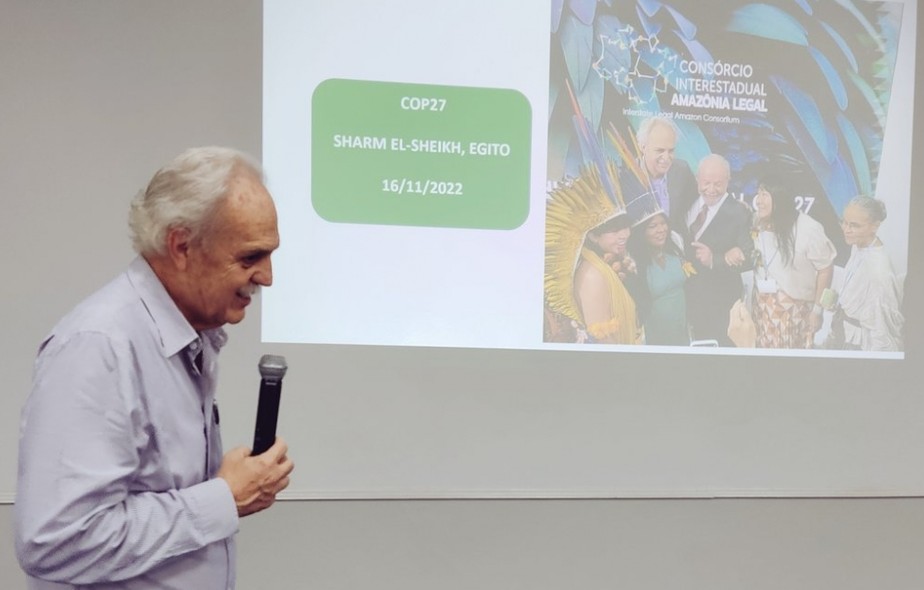 Climatologista Carlos Nobre proferiu a palestra de abertura da Escola São Paulo de Ciência Avançada Amazônia Sustentável e Inclusiva, no interior de São Paulo