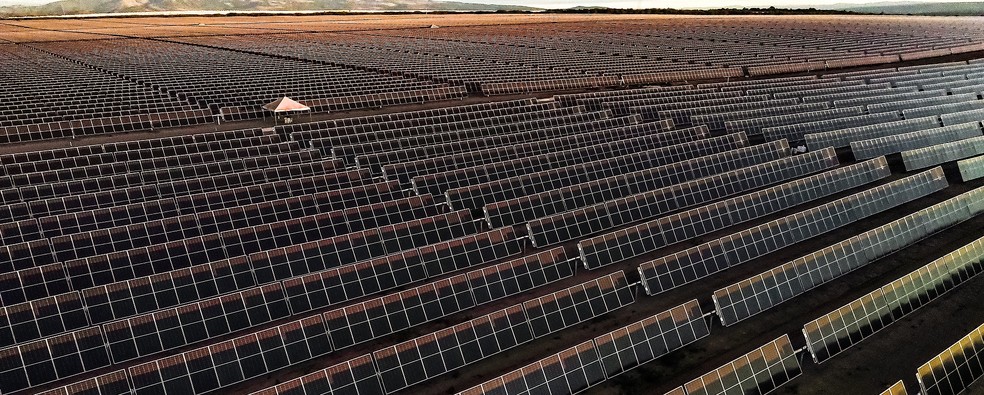 Projeto do complexo Solar Milagres da Lightsource, da BP, em Abaiara, no Ceará — Foto: Reprodução