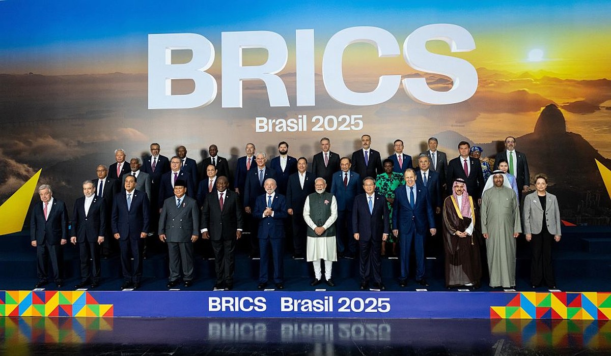 Líderes mundiais reunidos na Cúpula do BRICS Brasil 2025 no Rio de Janeiro
