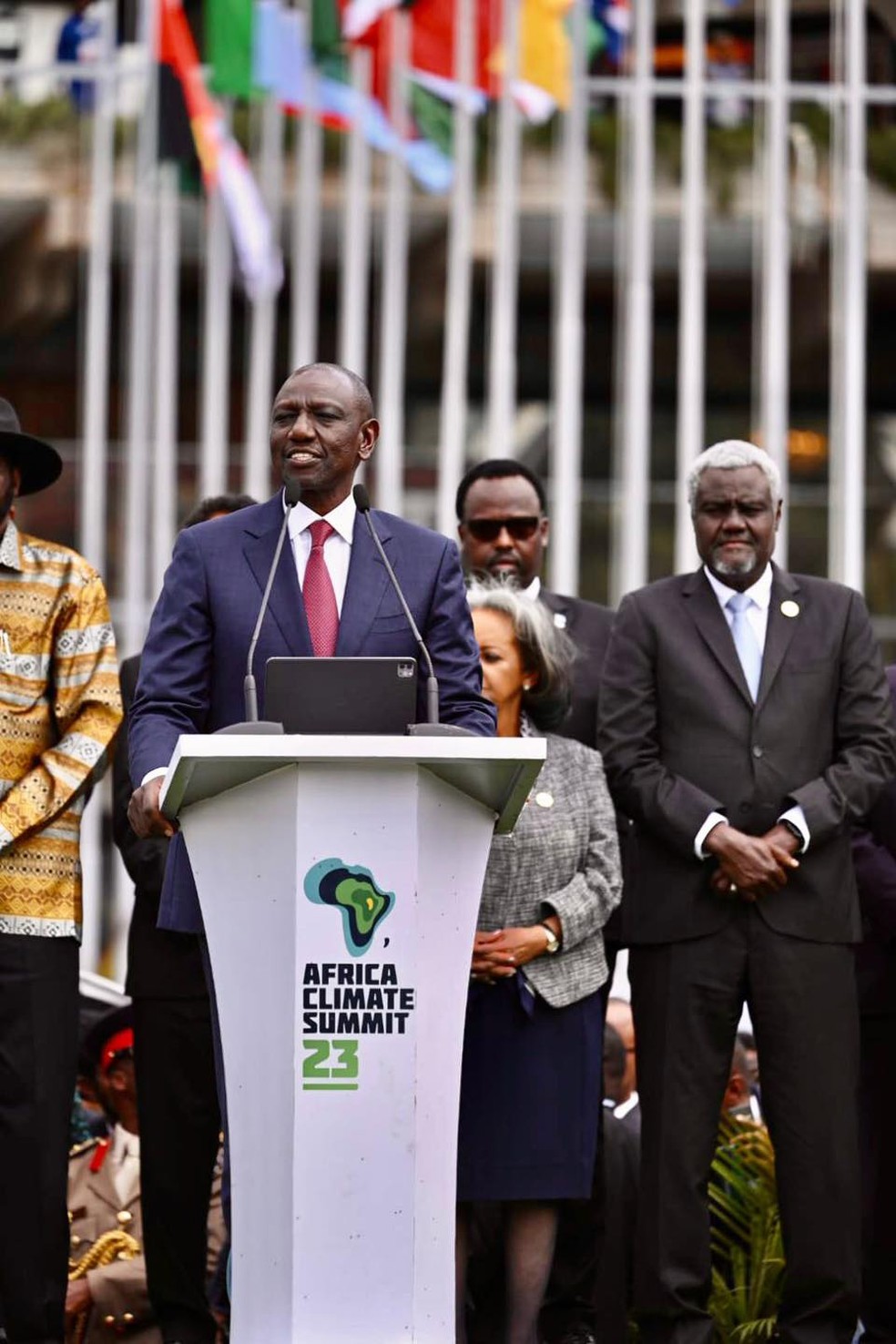 O presidente do Quênia, William Ruto, na Africa Climate Summir — Foto: Facebook/Africa Climate Summit