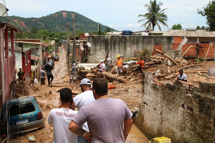 São Sebastião (SP), 22/02/202: Casas destruídas em deslizamentos na Barra do Sahy após tempestades no litoral norte de São Paulo.