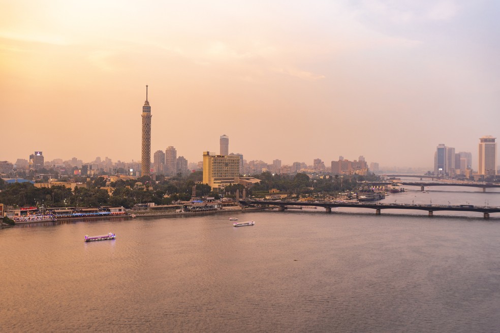 Cairo, no Egito, e o rio Nilo — Foto: Getty Images