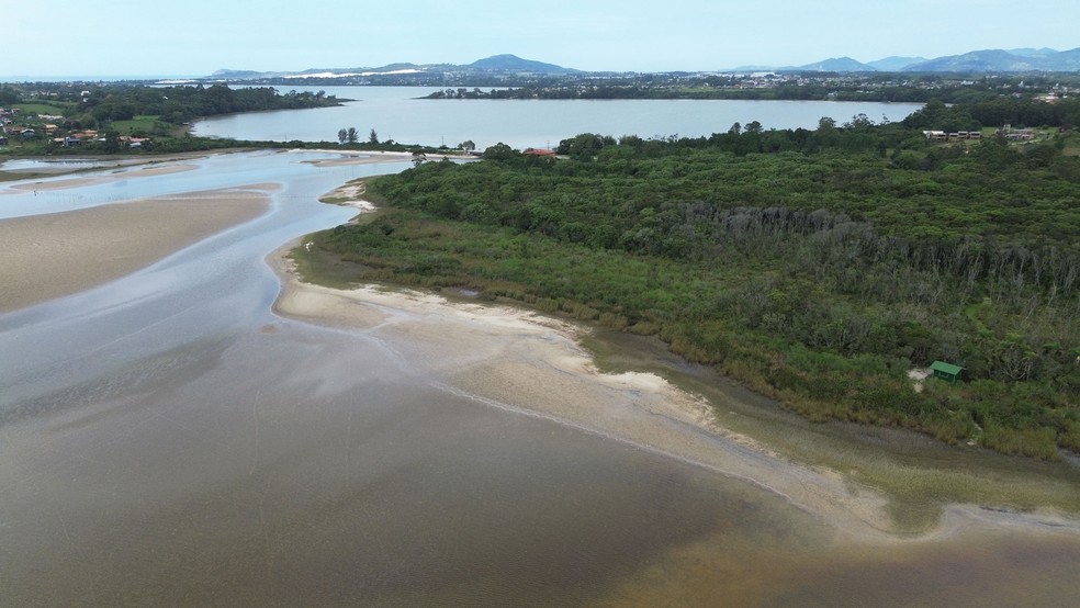 Foto da Lagoa de Ibiraquera, na região sul de Santa Catarina, feita pelo projeto de monitoramento da rede MUC. — Foto: Lucas Grundling