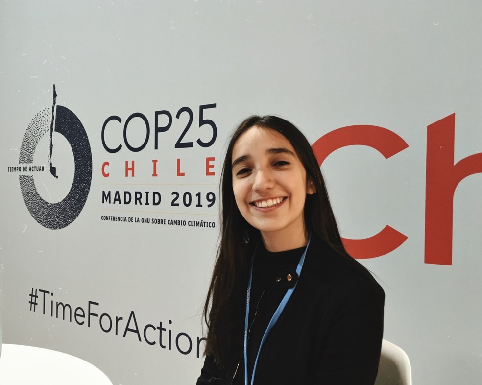 Catalina Silva: participação na COP25, que ocorreu na Espanha em 2019, deu visibilidade mundial à ativista. — Foto: Divulgação