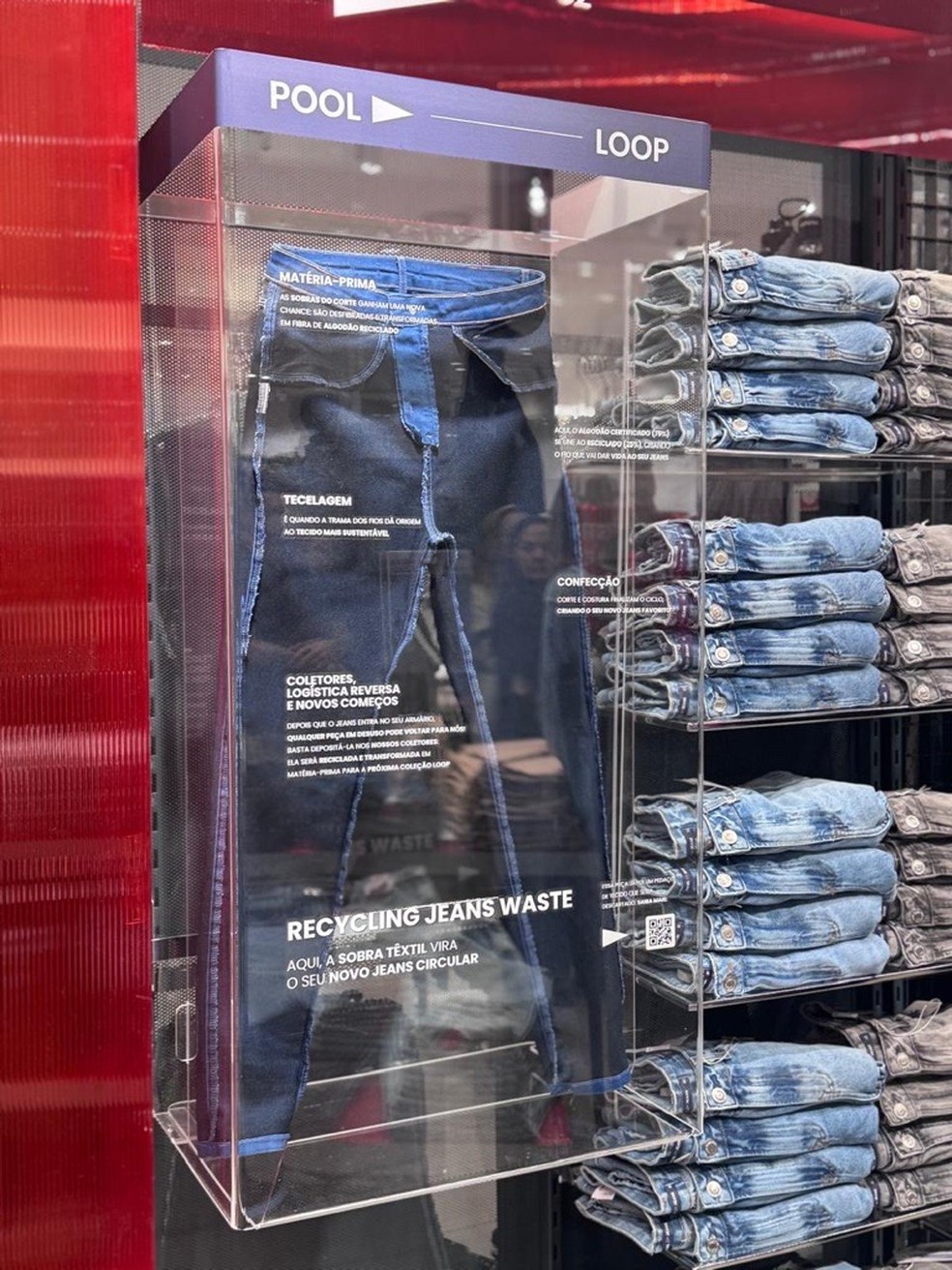 Riachuelo lançou a linha Pool Loop, produzida com algodão reciclado a partir de aparas têxteis, com cerca de 25% de fibras recicladas e 75% de algodão ABR virgem, — Foto: Riachuelo / Divulgação