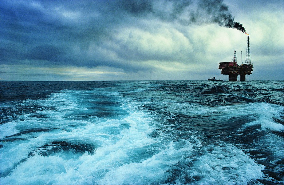 Extração de petróleo no Mar do Norte