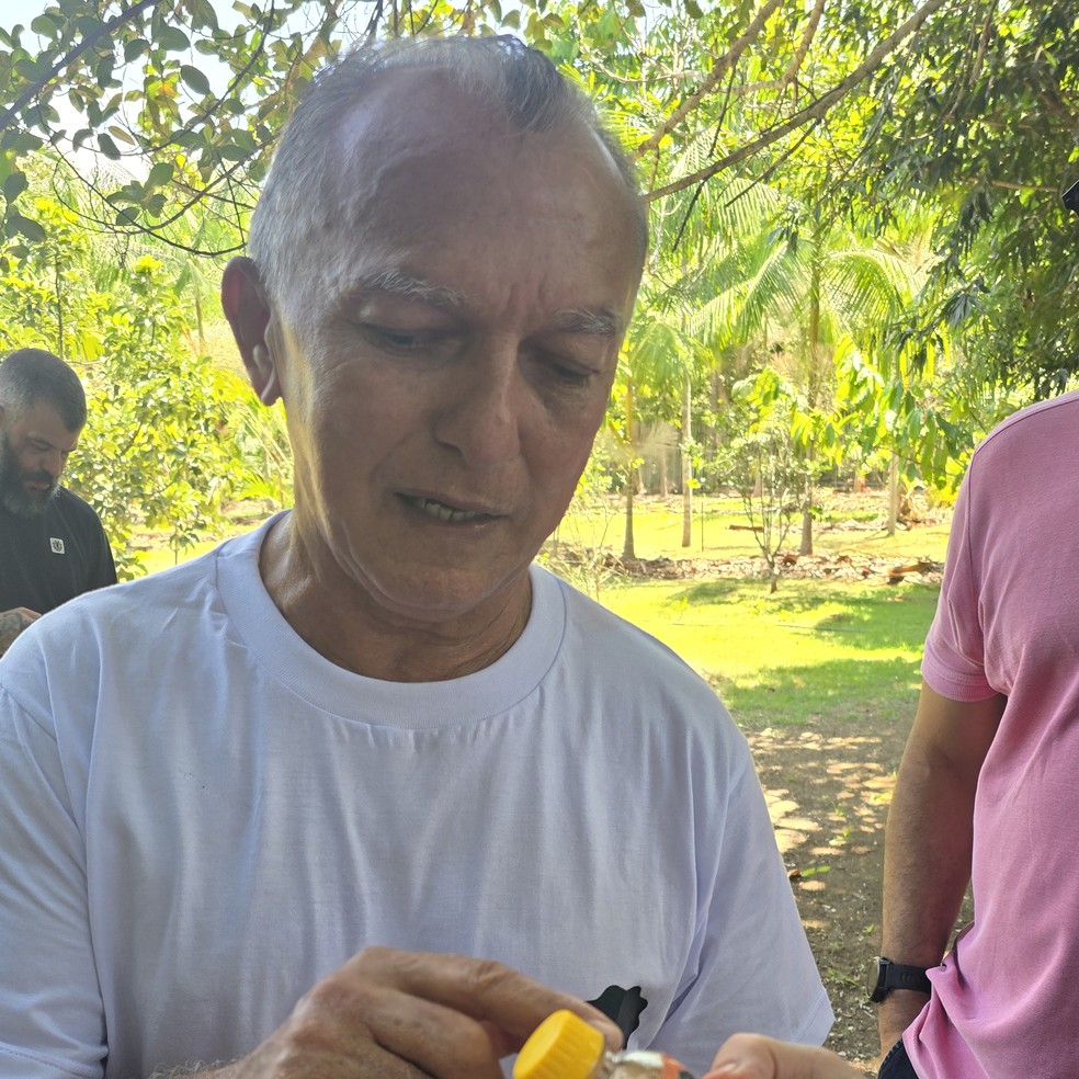 Elder ensina, diariamente, como preservar a floresta mesmo em um ambiente adverso — Foto: Nilson Cortinhas