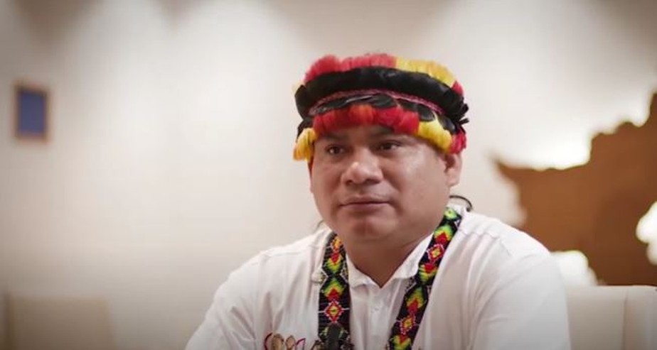 Tuntiak Katan, líder do povo indígena Shuar do Equador , falou hoje (2) na COP26 sobre a importância do financiamento
