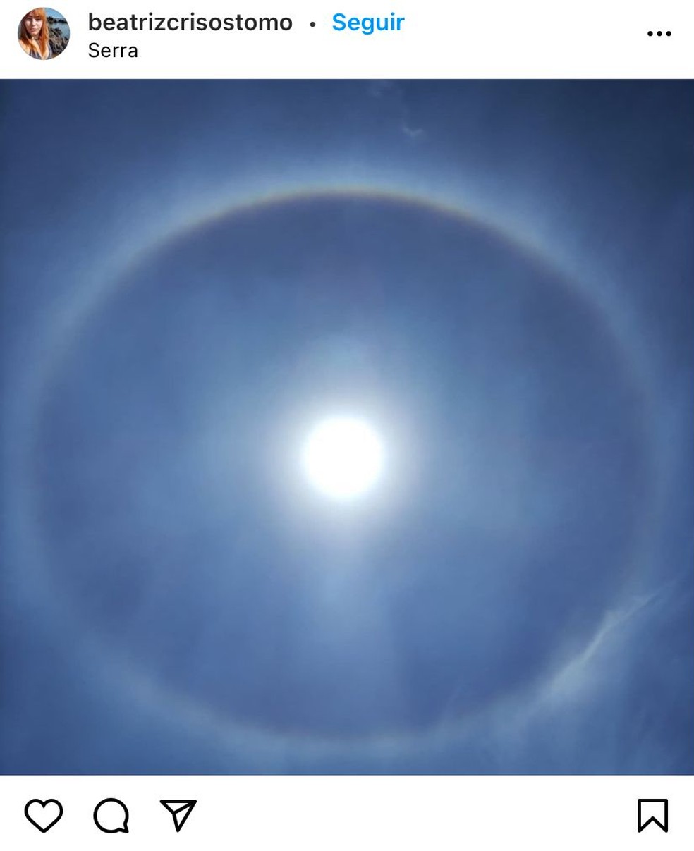 Fenômeno do halo solar foi visto por moradores de Cabrobó