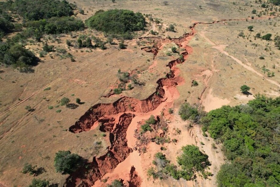 Projeto "Caminhos das Nascentes", do Instituto Taquari Vivo, busca combater erosão e assoreamento que castigam Pantanal e Cerrado. — Foto: Divulgação