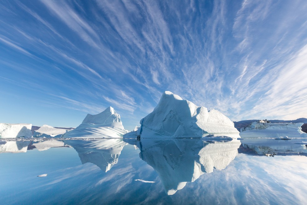 Se a geleira da Groenlândia derreter por conta do aquecimento global, isso poderá tornar a Amazônia uma savana — Foto: MB Photography/Getty Images