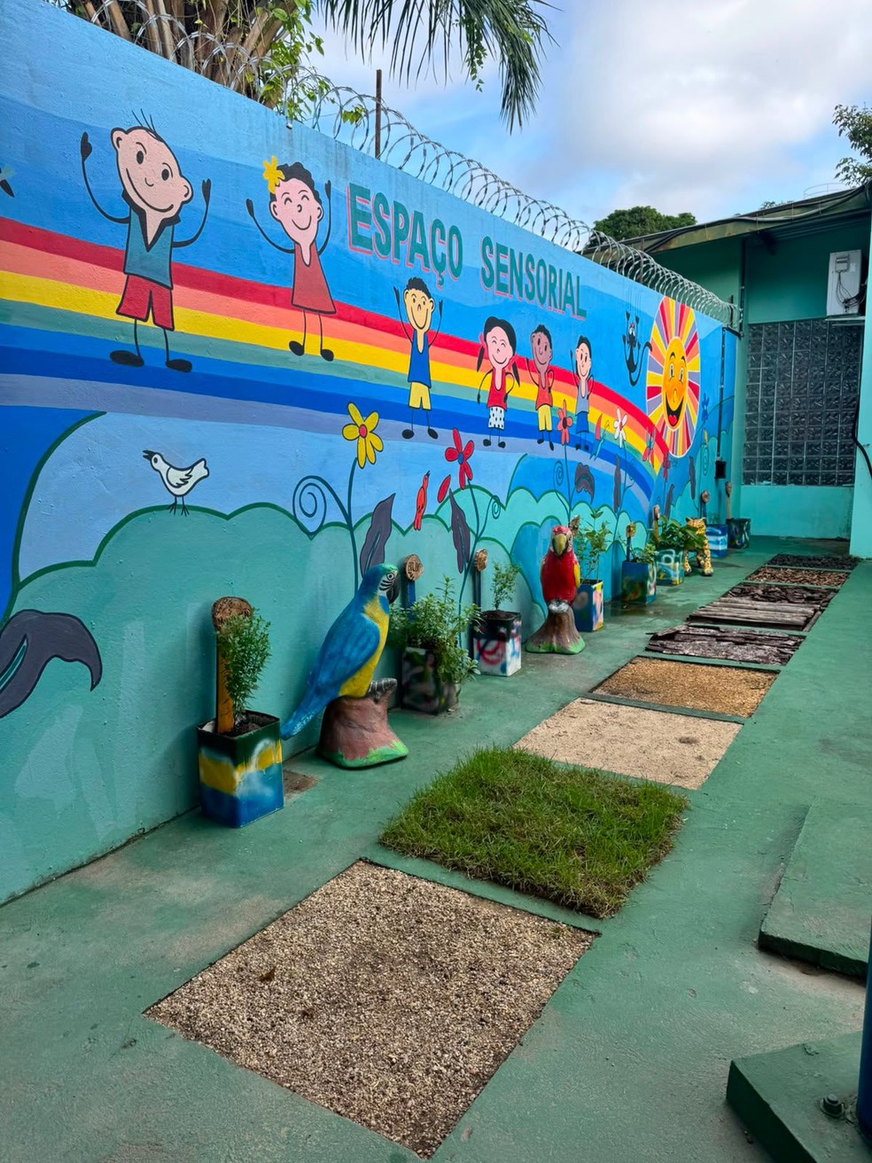 Espaço sensorial na creche Eliane de Freitas. — Foto: Divulgação