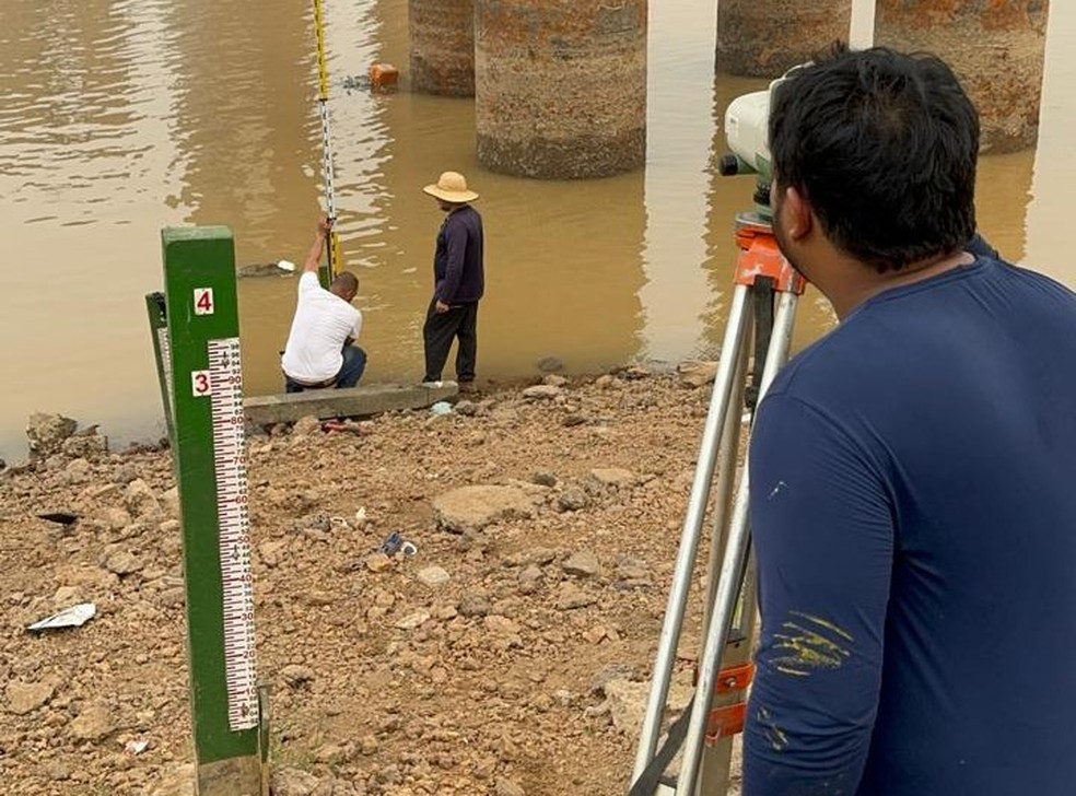 Rio Madeira: em cenário de seca extrema, Porto Velho ganha nova régua com marca até a cota zero. — Foto: SGB/Divulgação
