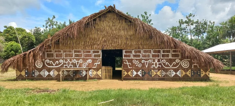 A Escola Eeno Hiepole ("umbigo do mundo"), na Aldeia Canadá, na Terra Indígena Alto Rio Negro — Foto: Divulgação