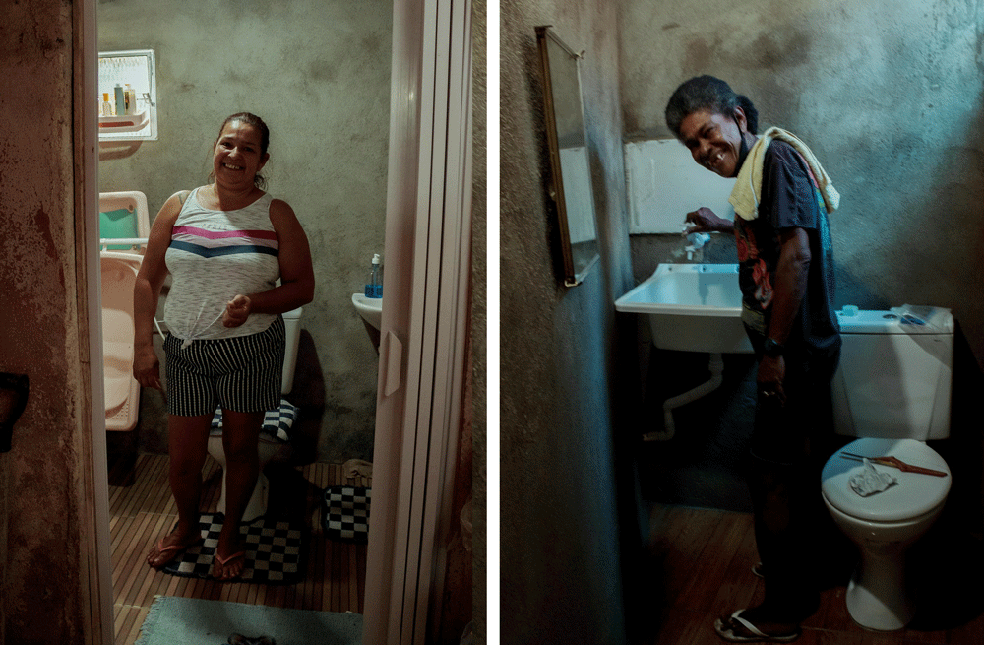 Famílias beneficiadas com melhorias em casa: em pesquisa, mulheres relataram mais segurança e melhora na autoestima. — Foto: Habitat para a Humanidade Brasil