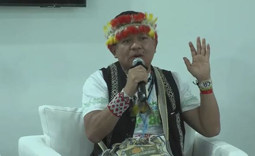 Gregorio Mirabal, líder da Cooordenação da Organizações Indígenas da Bacia Amazônica (Coica)