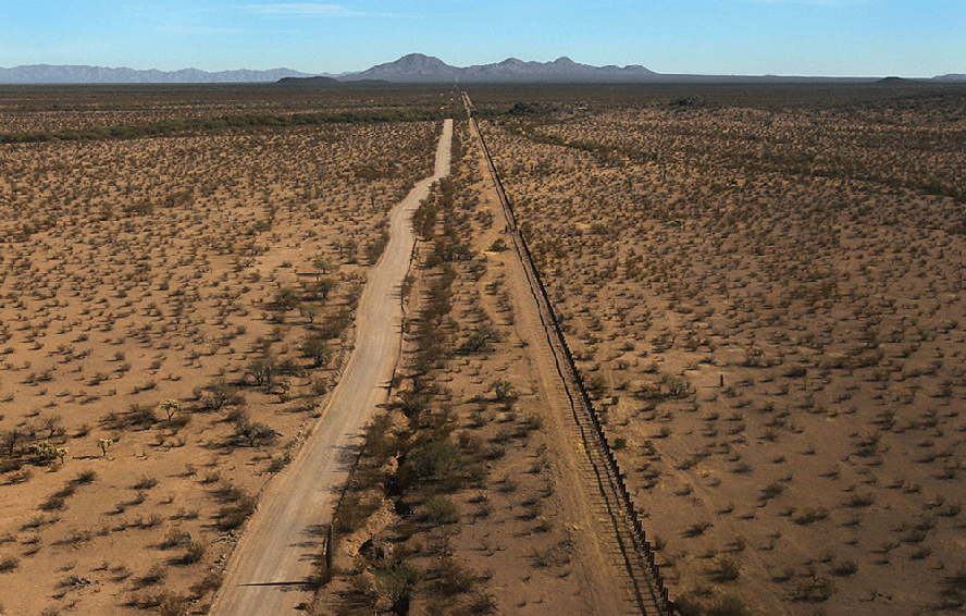 Deserto do Arizona: fronteira do México com os EUA