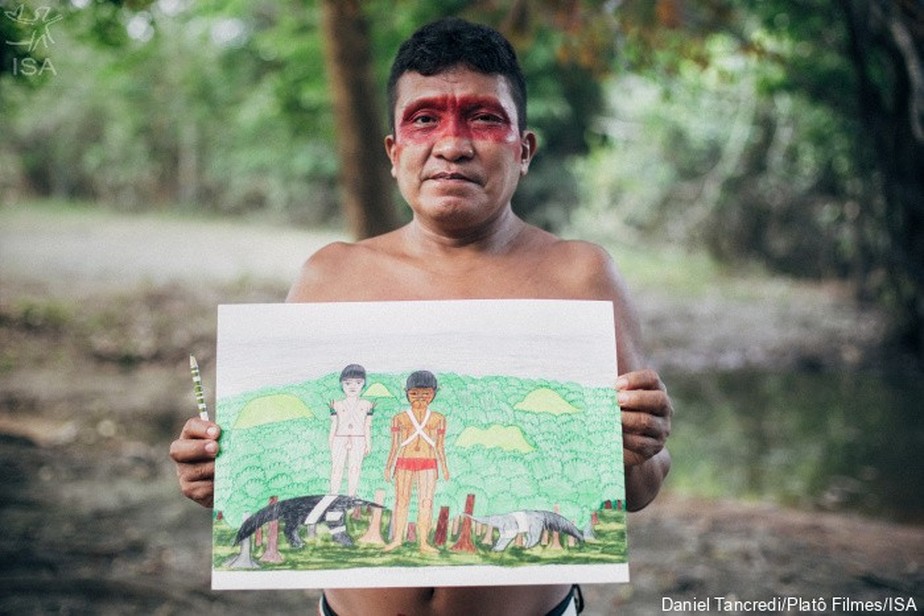 Joseca, artista e xamã da aldeia Watoriki, localizada na Terra Indígena Yanomami